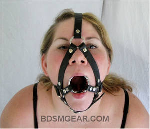 bdsm gag - Double Ring Gag with Harness