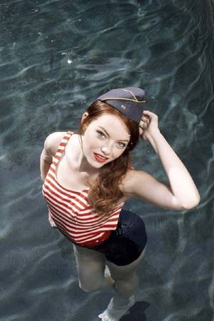 Emma Stone Painful - Emma Stone-sailor pin up