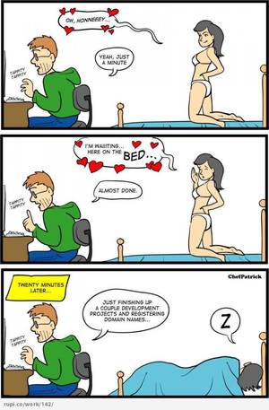 Boyfriend And Girlfriend Sex Comics - Girlfriend want sex but the boyfriend isn't giving it to her.