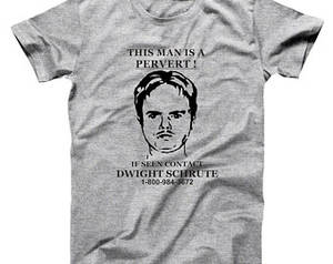 Ahegao Anime Anal Porn - Dwight Schrute Pervert Sign Funny The Office Show Humor Basic Men's T-Shirt  DT0047