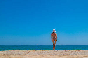 beach nude spain - Bildagentur | mauritius images | Young Girl On Nude Beach In Spain