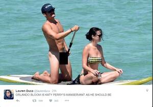 naked beach vacation - Orlando Bloom naked on a beach with Katy Perry