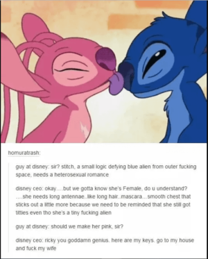 Angel Stitch Cartoon Porn - Remember the femaleâ„¢ Stitch from the TV series? : r/tumblr