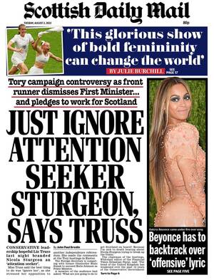 Forced Secretary Porn Captions - Scotland's papers: Truss on Sturgeon and an increase in revenge porn - BBC  News