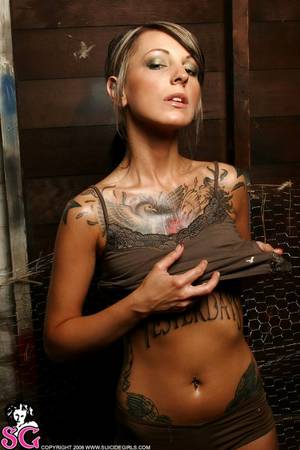 naked chicks with chest tattoo - Alt Porn With The Suicide Girls. â€œ