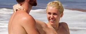 miley cyrus nude beach naked - Miley Cyrus Bares Topless Breasts With Boyfriend At Beach - /Nude