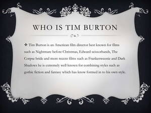 9 Tim Burton 7 Porn - Tim Burton Film Auteur | PPT