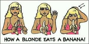 Dumb Blonde Cartoons Porn - How a Blonde Eats a Banana