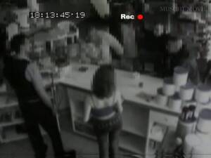 blowjob on security cam - Security cam footage of a sexy brunnette giving head in a store - watch on  VoyeurHit.com. The world of free voyeur video, spy video and hidden cameras