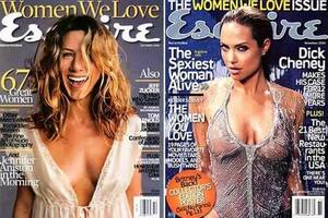 Jennifer Aniston Angelina Jolie Porn - Angelina Jolie versus Jennifer Aniston - forget Brad Pitt, see their Top 10  battles over magazine covers - Mirror Online