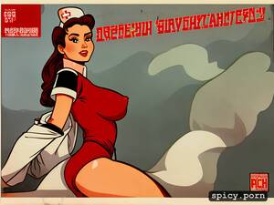 1940s Army Porn - Image of small cute boobs, pin up drawing, ussr army uniform, 1940s cartoon  style - spicy.porn