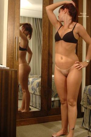 bottomless modeling free video panties - Bottomless Girl In Front Of Mirror