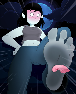 Adventure Time Marceline Feet Porn - Rule 34 - 1boy 1girls 2019 adventure time alternate hairstyle anon barefoot  belly belly button blush cartoon network crop top disembodied tongue fangs foot  fetish full body fully clothed licking foot long