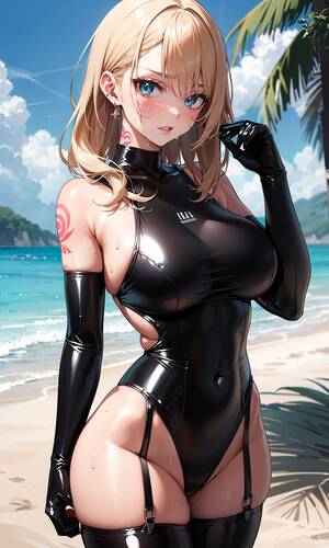 cartoon hentai latex - Latex at the Beach free hentai porno, xxx comics, rule34 nude art at  HentaiLib.net