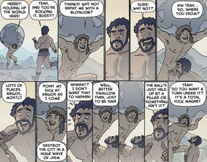 Ancient Greek Gay Comics - Rule 34 - 2boys ancient greece atlas (greek mythology) beard black hair  blonde hair blowjob blowjob face cmnm cock gobble cock hungry comic cum  hungry dialogue english text erect nipples erection fellatio