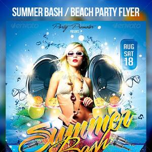 free beach party topless - Nude Clean Flyer Templates from GraphicRiver