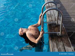 fat wife swimming nude - Full Naked Woman Coming Out of the Outdoor Pool Stock Image - Image of pool,  health: 209575889