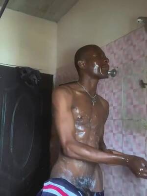 Nigerian Gay Porn - Juicy hawt body Nigerian soap shower pee movie watch online