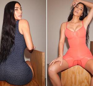 Kim Kardashian Butt Tits Porn - Kim Kardashian shows off her butt, boobs AND crotch in raunchy new Fendi x  SKIMS ad photos | The Sun