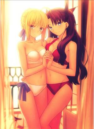 Fate Stay Night Lesbian Porn - Rin don't know she can swing this way : r/fatestaynight