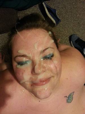 fat facial cumshot - Huge facial cumshot for a fat wife