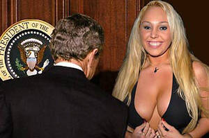 George Bush Porn - President George W. Bush and porn actress Mary Carey, 2005