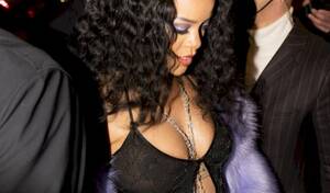 Biggest Tit Porn Star Minka And Rihanna - Pregnant Rihanna Wears See Through Dress to a Gucci After-Party! - The Nip  Slip