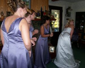 bride spanked at party - Blushing-bottomed brides | The Spank Statement