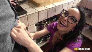 Milf Porn Glasses - Gorgeous MILF with dark hair and glasses gives a BJ - MILF PORN XXX