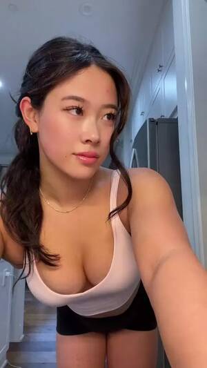 asian big tits tease - Cute Chinese Babe Teasing With Big Boobs Video