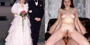 bride dressed undressed gangbang - homemade brides dressed undressed and fucked cuckold big tits cock lingerie  compilation - Tnaflix.com