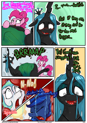 Mlp Chrysalis Celestia Comic Porn - g4 :: Two Princesses, One Queen 16/20 by Shrabby