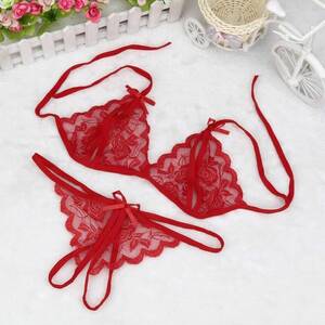 No Underwear - Sexy Lace Lingerie Set Women Hollow Out Transparent Erotic Underwear Set  Porn | eBay