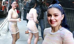 Ariel Winter Porn Star - Ariel Winter embraces her mod style as she dons pink striped mini dress  with polka dot socks | Daily Mail Online