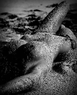 black and white pictures of people on the beach nude - Woman / Black and White Photography