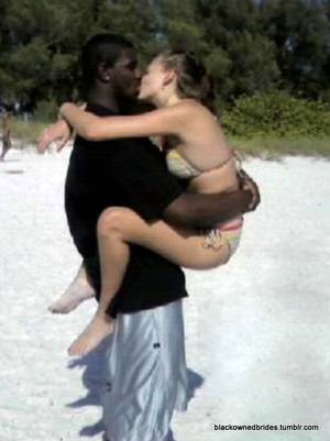 erotic interracial kiss - White women with black men launching their interracial mating - with a kiss!