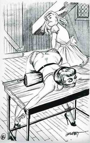 ass caning drawings art - By Gene Bilbrew https://www.tumblr.com/search/spanking