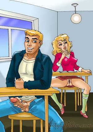 cartoon teacher stockings - Hot brunette toon teacher in stockings and - Cartoon Sex - Picture 1