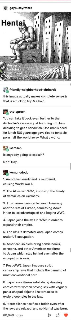 Natalie Portman Hentai Porn - How the Assassination of Archduke Franz Ferndinand led to the creation of  Hentai : r/tumblr