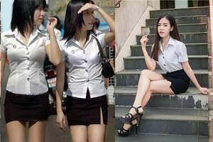 asian school - Thai school girls - longer skirts, bigger blouses | Thaiger