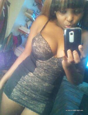 ebony self shot whores - Black teen self-shooting in lingerie at home