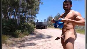 jerk off outdoor - Hot guy naked jerk off outdoors - ThisVid.com