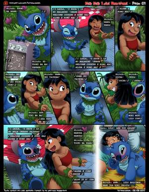 Lilo And Stitch Furry Porn - e621 2017 alien black_hair blue_fur blush child comic dancing disney dream  english_text experiment_(species)