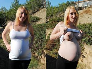 milky pregnant tits - Pretty blonde pregnant wife flashing tits, milky w | MOTHERLESS.COM â„¢