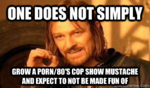 80s Porn Meme - One does not simply Grow a porn/80's cop show mustache and expect to not be  made fun of - Cullinane - quickmeme