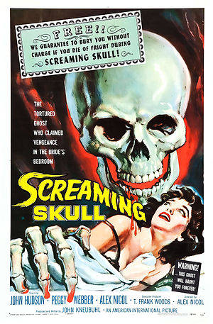 fogbank toons - The Screaming Skull - Theatrical release poster by Albert Kallis