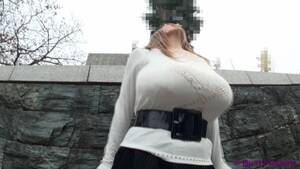 Asian With Monster Big Tits - Amateur busty asian with monster big tits posing in public - Pichunter