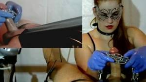 latex glove massage - Femdom Cock Tease , Cock Massage - Latex Gloves, Chain, PVC, Brush