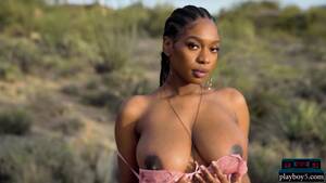 big boob black porn stars solo strip - Huge Boobs Ebony MILF Model Nyla Solo Striptease Outdoor For Playboy -  EPORNER