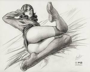 free pencil drawings cartoons nude - Erotic Pencil Sketches - 68 photos